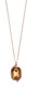 Ribbon Detail Pendant In Rose Gold And Light Colorado Topaz Crystal