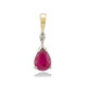 9ct Pear Shaped Ruby & Diamond Pendant