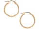 9ct Yellow Gold Plain Creole Earrings