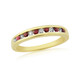 9ct Diamond & Ruby Half Eternity Ring