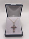 9ct Handmade Ruby & Sapphire Cross