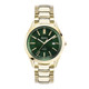 Accurist Gents Gold Plated Solar Green Dial Bracelet Watch 74018 RRP £129.00 Now £102.95
