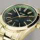 Accurist Gents Gold Plated Solar Green Dial Bracelet Watch 74018 RRP £129.00 Now £102.95
