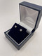 9ct White Gold Diamond Cluster Earrings