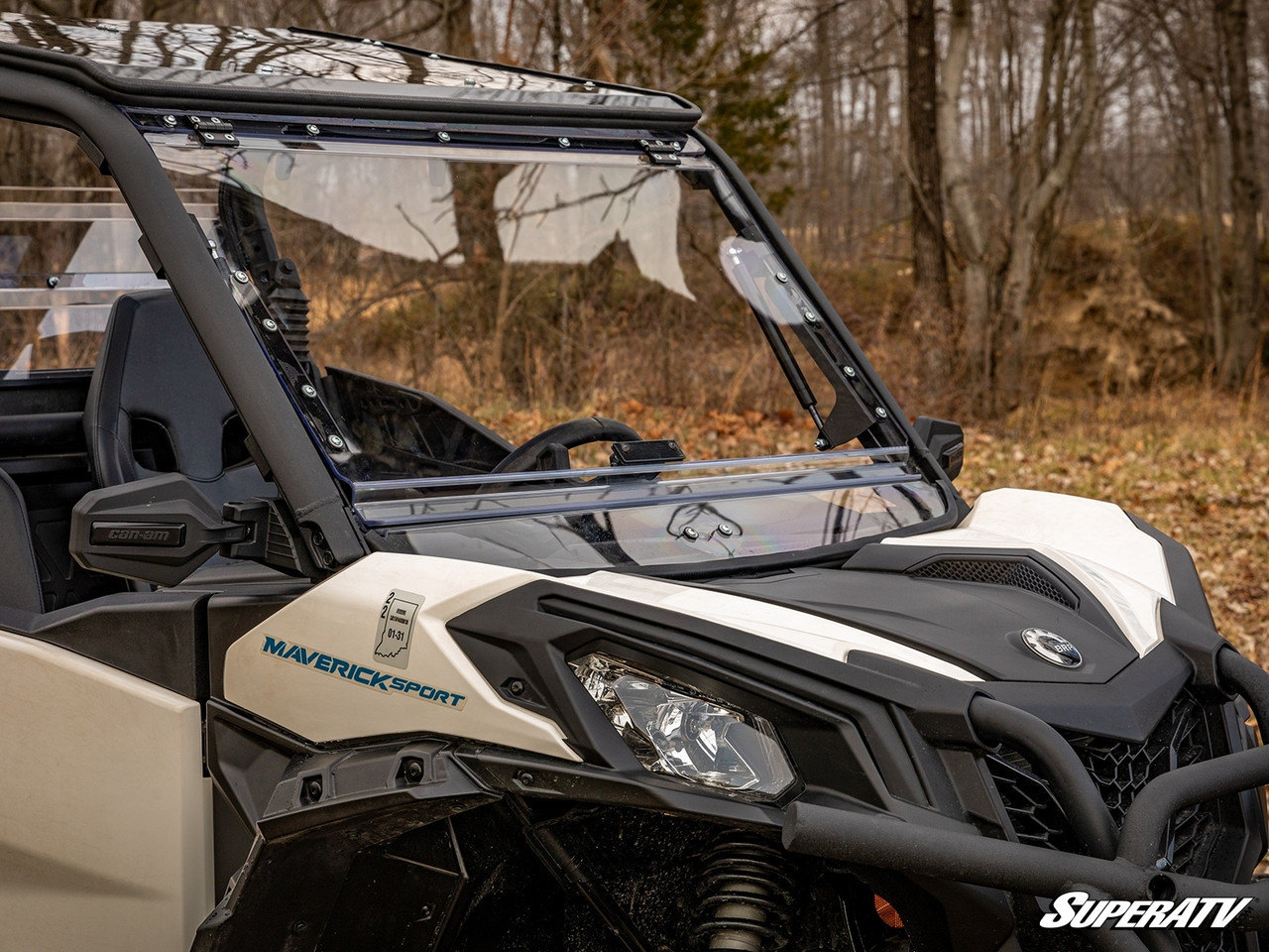 Can-Am Maverick Trail Scratch Resistant Flip Windshield By SuperATV