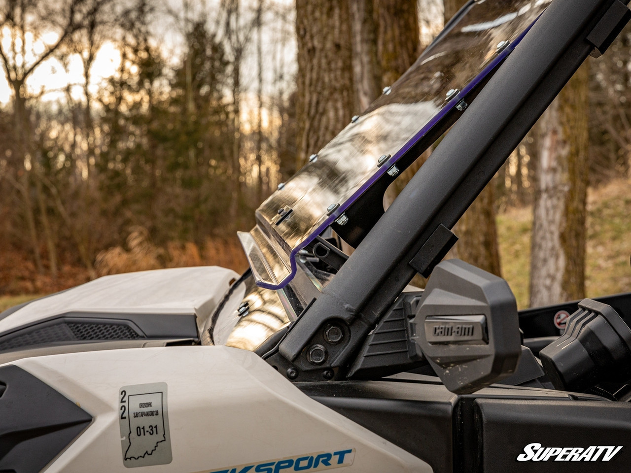 Can-Am Maverick Trail Scratch Resistant Flip Windshield By SuperATV