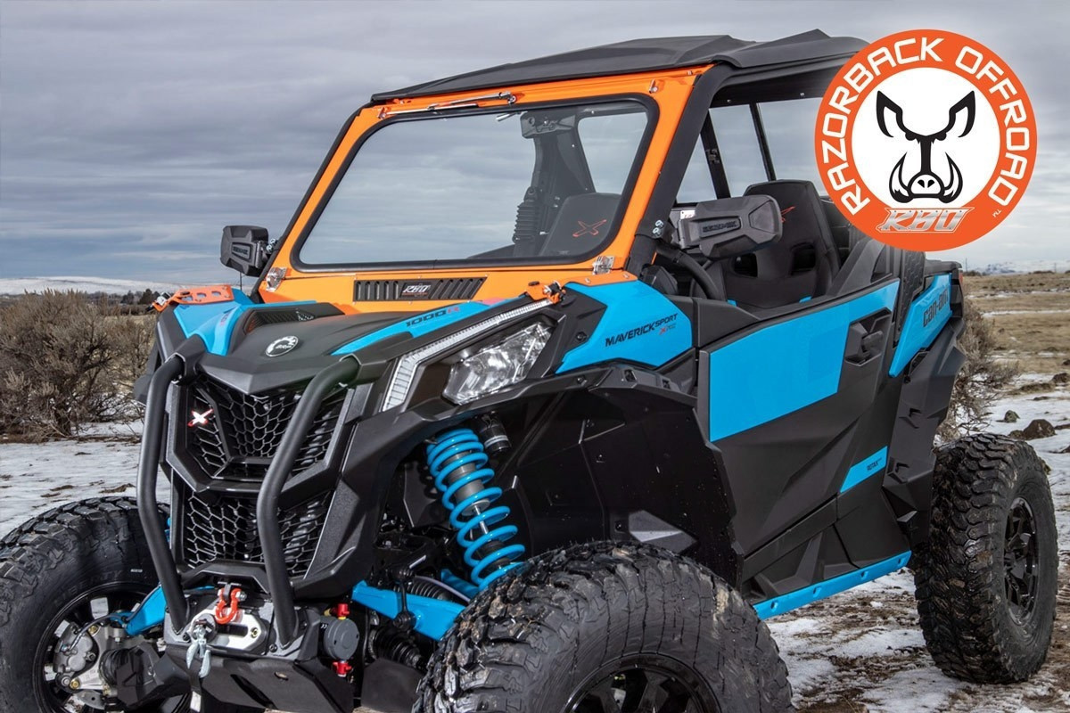 Can-Am Maverick Trail/Sport Front Folding Windshield By RazorBack