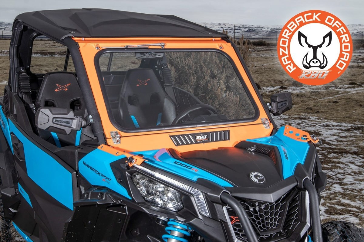 Can-Am Maverick Trail/Sport Front Folding Windshield By RazorBack
