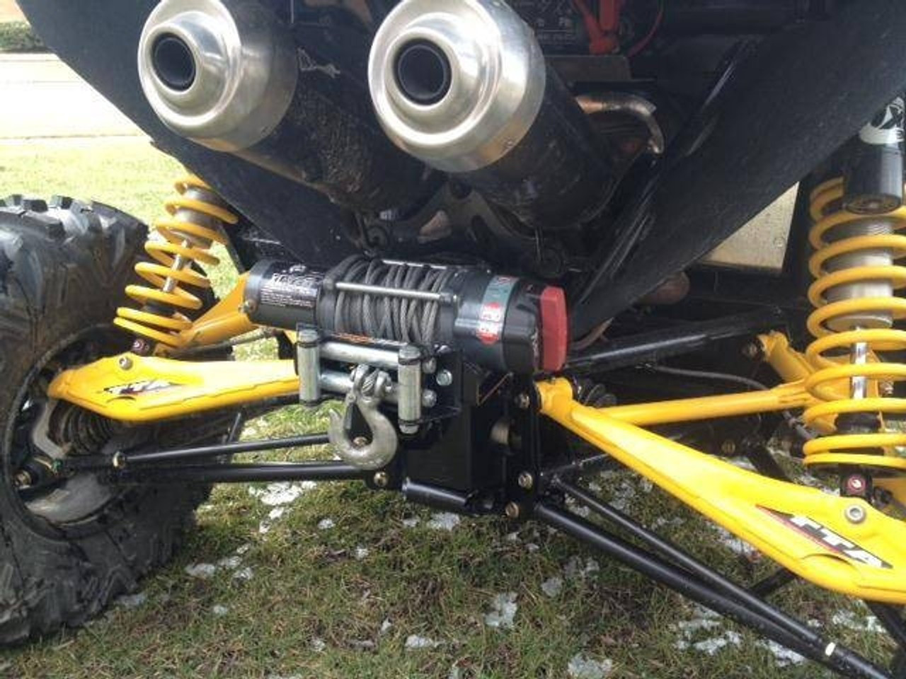 Winches CanAm Maverick Rear Winch Mount and 2" Receiver fits; Warn P/N