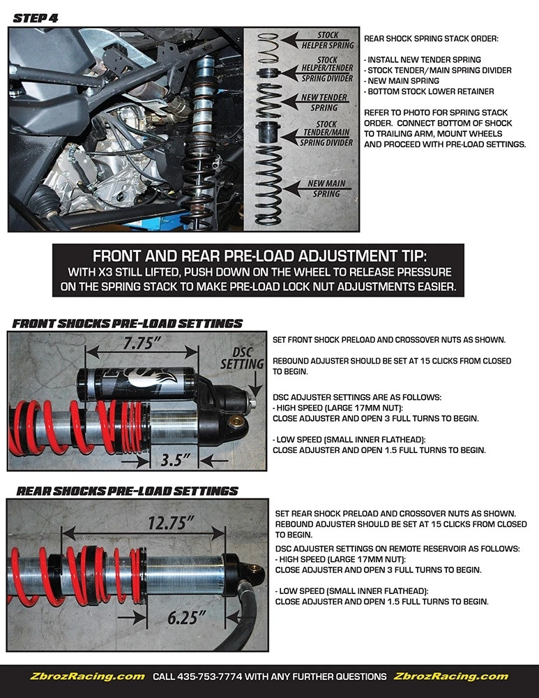 Can-Am Maverick X3 X RS Trail Spring Kit by ZBroz Racing
