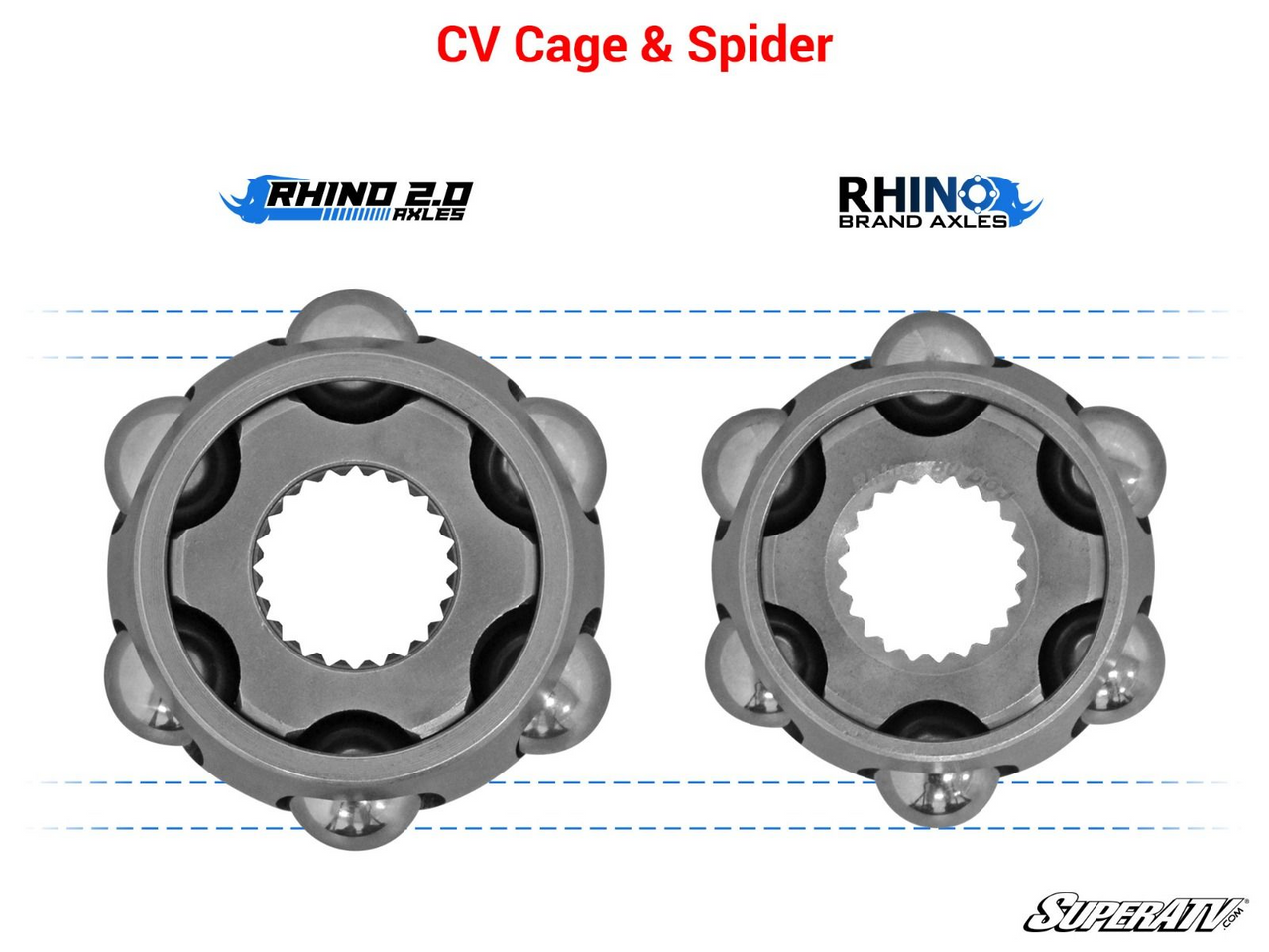 Can-Am Commander Heavy-Duty Axles Rhino 2.0 - SuperATV AX07-021-CAN