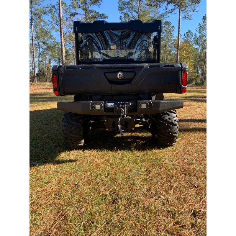 CanAm Defender Rear Bumper W/ Lights And Winch Mount by Wild Boar 3359