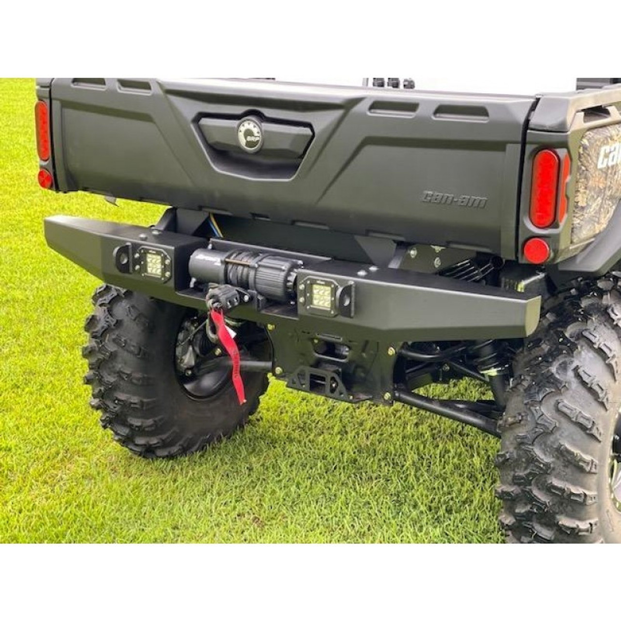 CanAm Defender Rear Bumper W/ Lights And Winch Mount by Wild Boar 3359