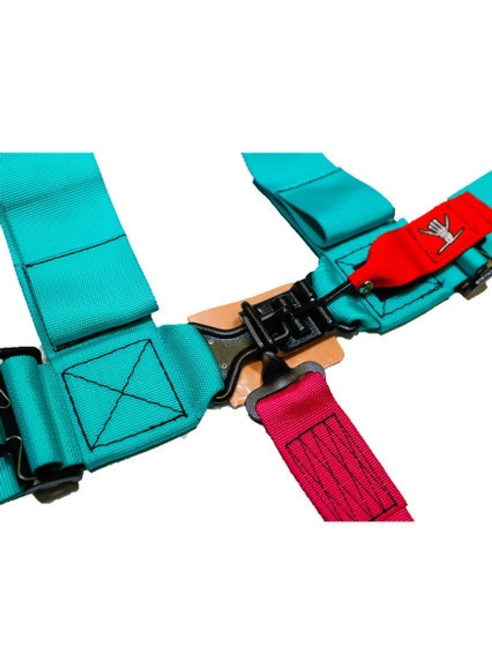 Can-Am X Shreddy 5.3 Harness (Teal & Pink) by PRP Seats - SHRDY5.3TP-ECC