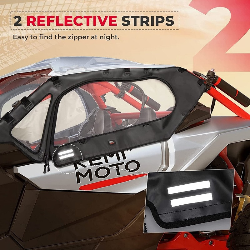 Can-am Maverick Upper Door Soft Cab Enclosures by Kemimoto - B0102