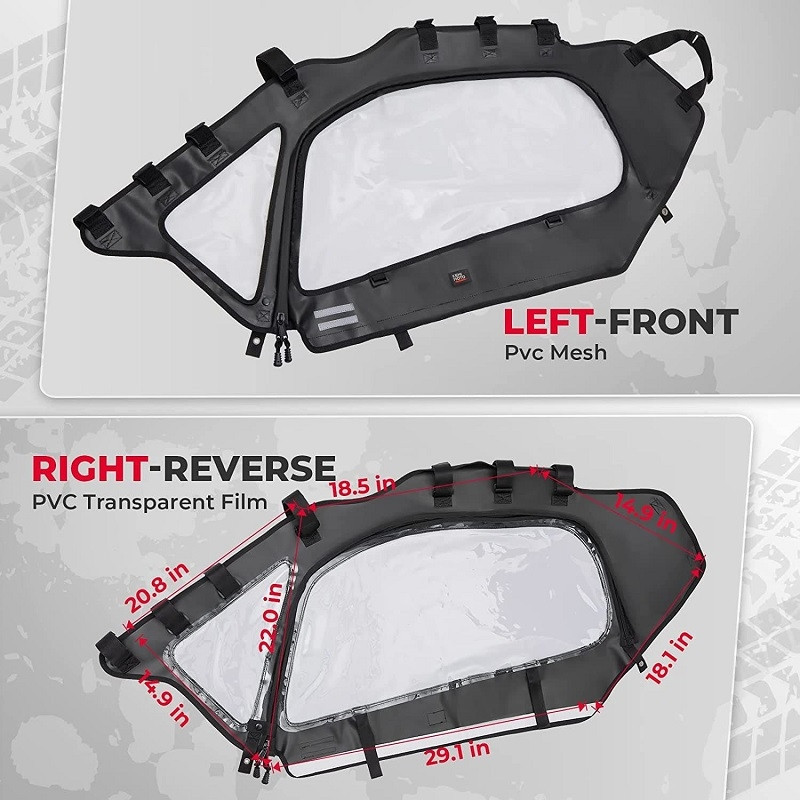 Can-am Maverick Upper Door Soft Cab Enclosures by Kemimoto - B0102
