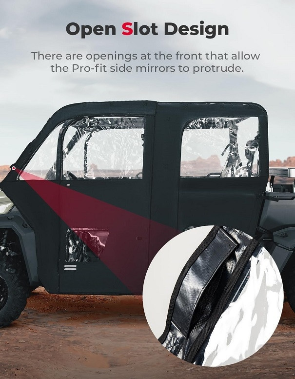 Enhance Your Can-Am Defender Max with Kemimoto Soft Cab Enclosure