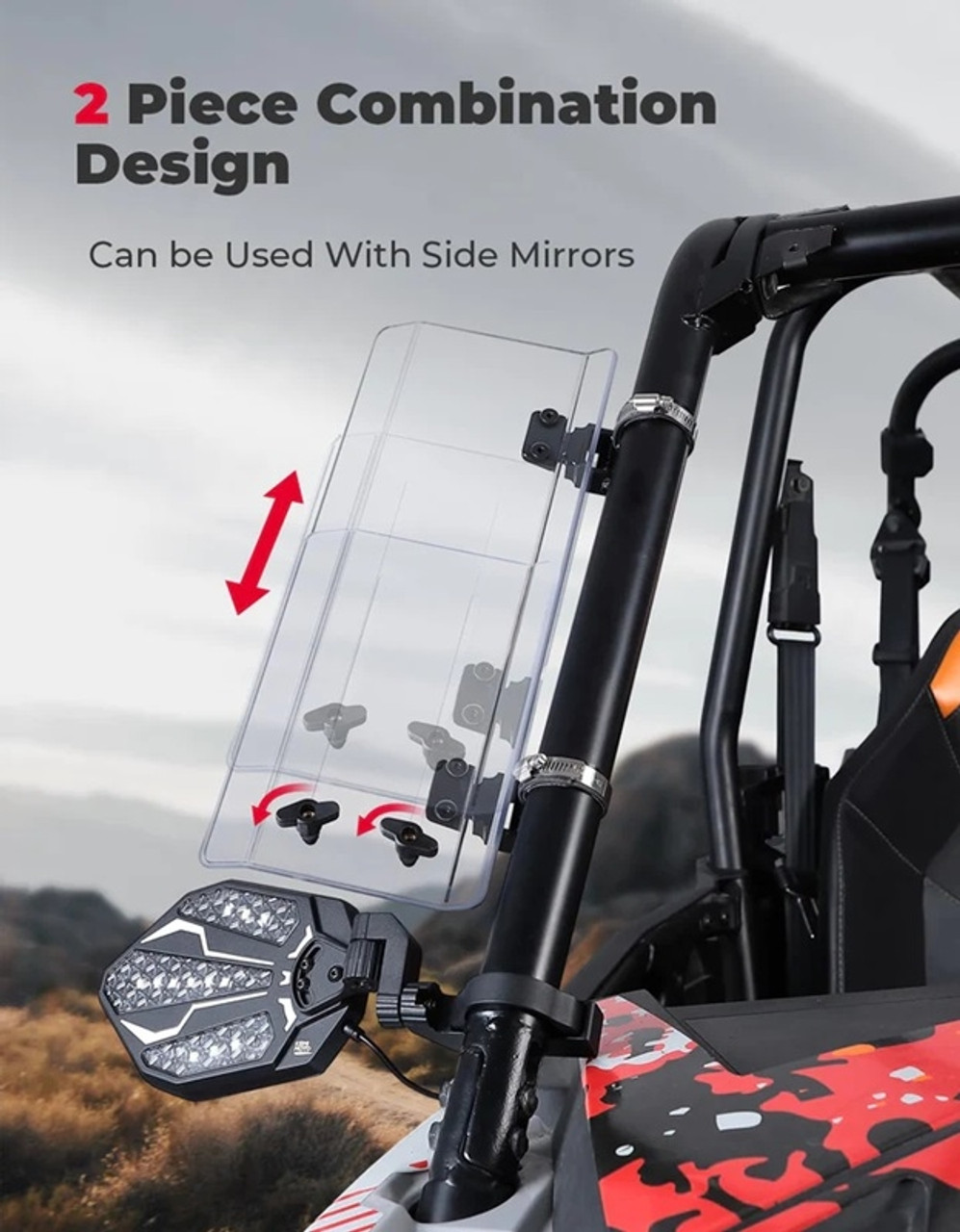 Kemimoto UTV Side Wind DeflectorsEnhance Your CanAm Ride