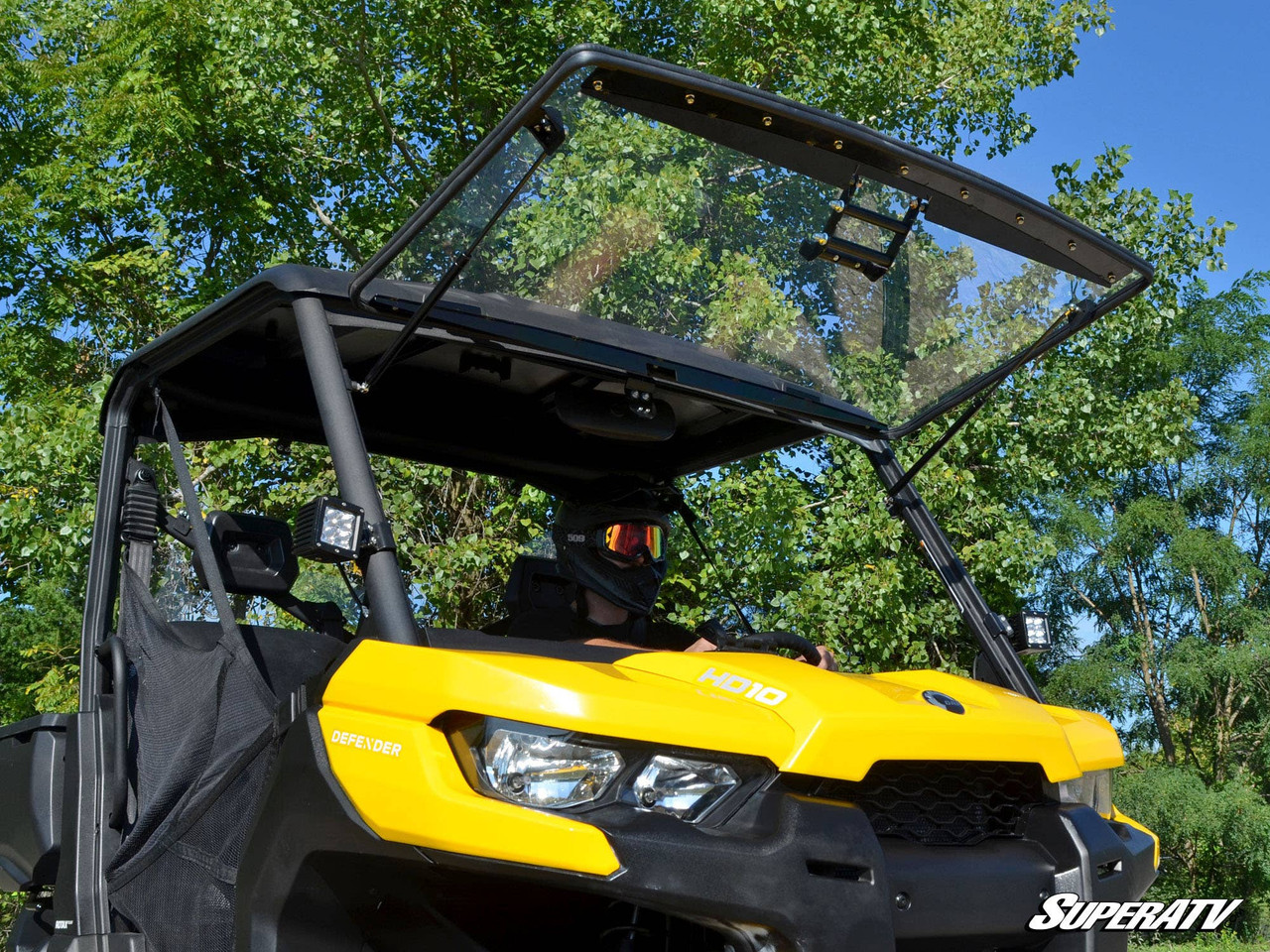Can-Am Defender Scratch Resistant Flip Windshield by SuperATV FWS