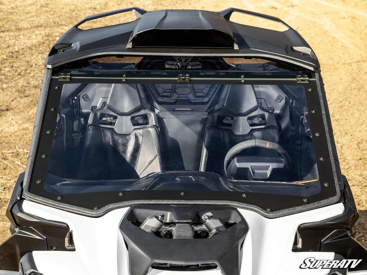 Can-Am Maverick R MaxDrive Power Flip Windshield by SuperATV PFWS