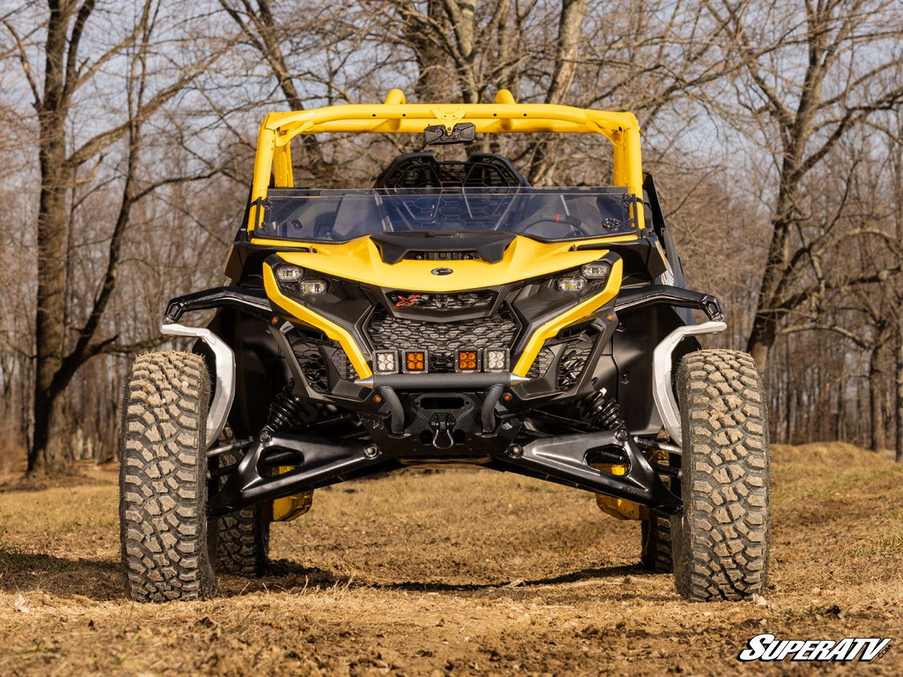 Maverick R Front View Can-Am Maverick R Front Bumper by SuperATV FBG-CA-MAVR-CONF