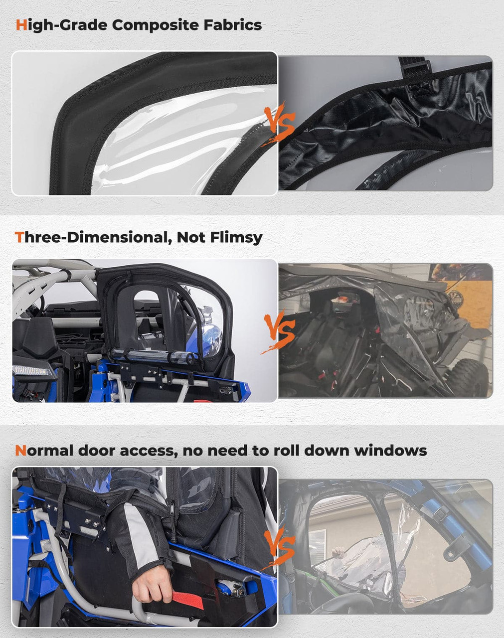 Can-Am Maverick X3 Soft Cab Enclosures with Metal Frame by