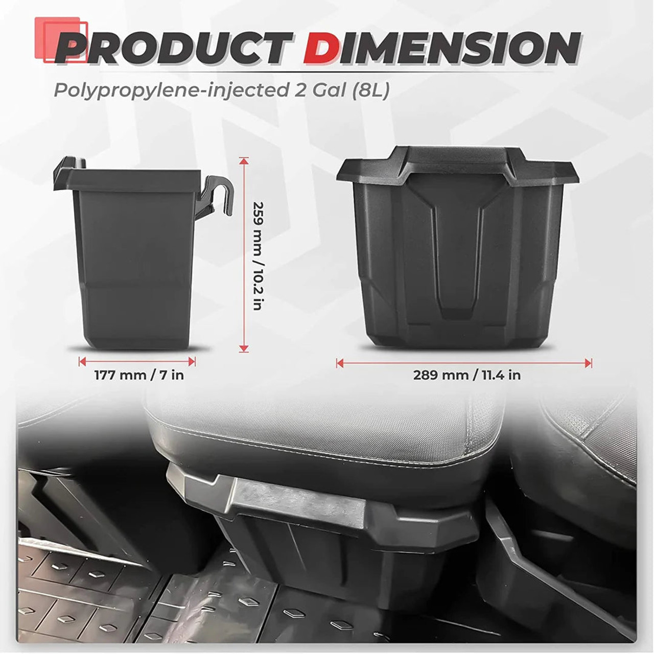 XUTVOTOR Can Am Defender Underseat Storage Bin, Driver