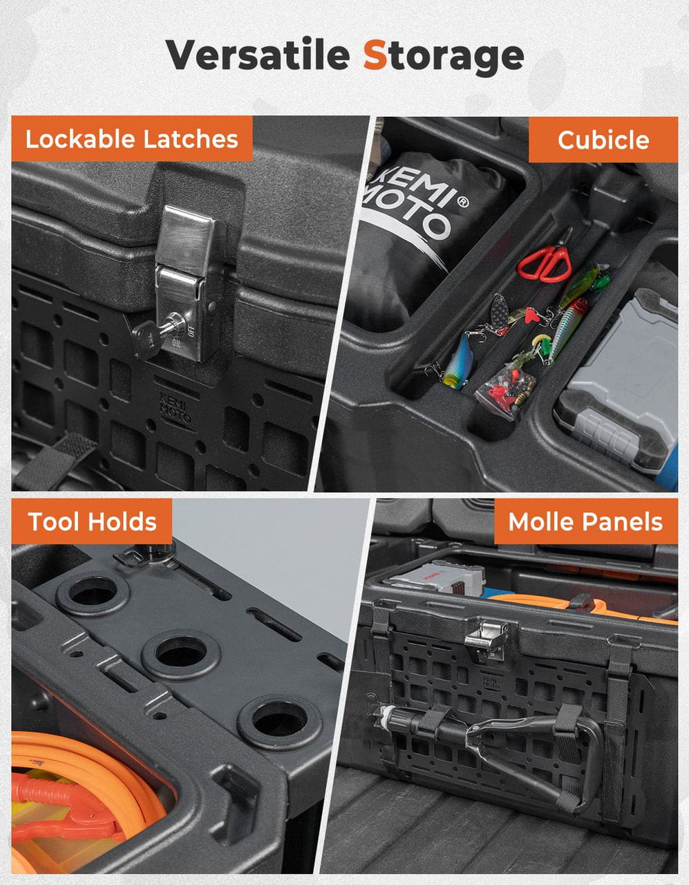 Can-Am Defender 110L Lockable Cargo Box by Kemimoto B0113-17509-BK