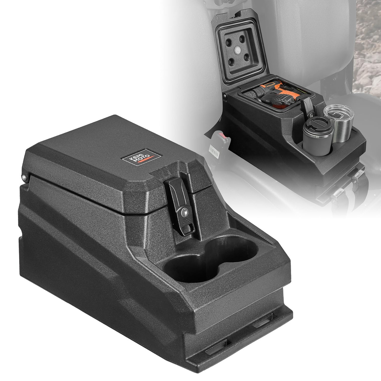 Can-Am Defender Bench Seat Console Armrest Box by Kemimoto B0113
