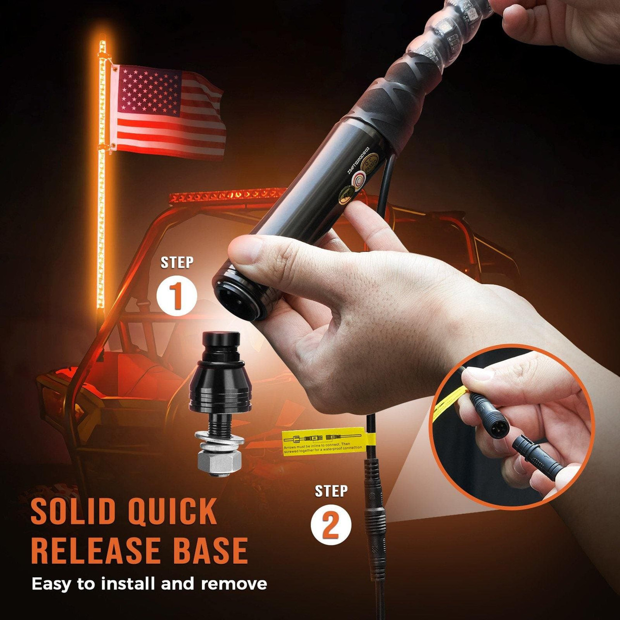 Can-Am Commander/Maverick/Defender Spiral Whip Light Set - 2PCS