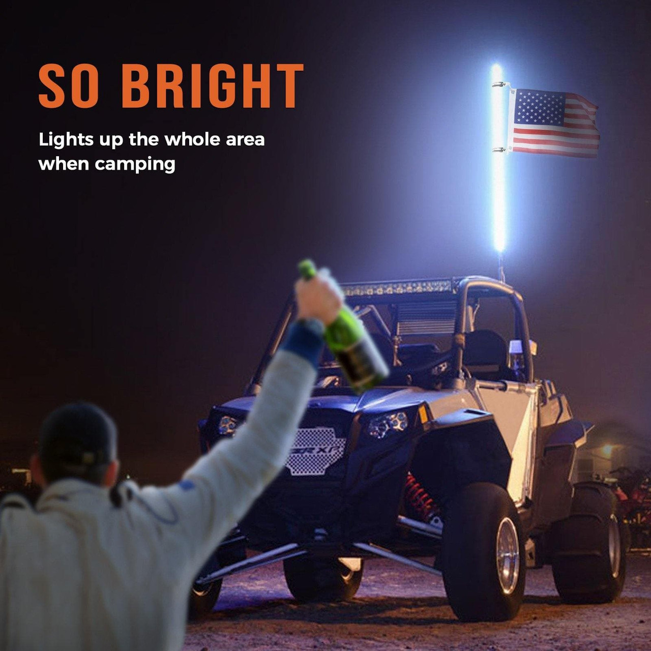 Can-Am Commander/Maverick/Defender Spiral Whip Light Set - 2PCS