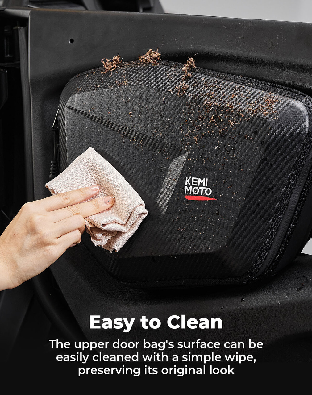 Can-Am Maverick R Upper Door Bags by Kemimoto B0113-17535-BK