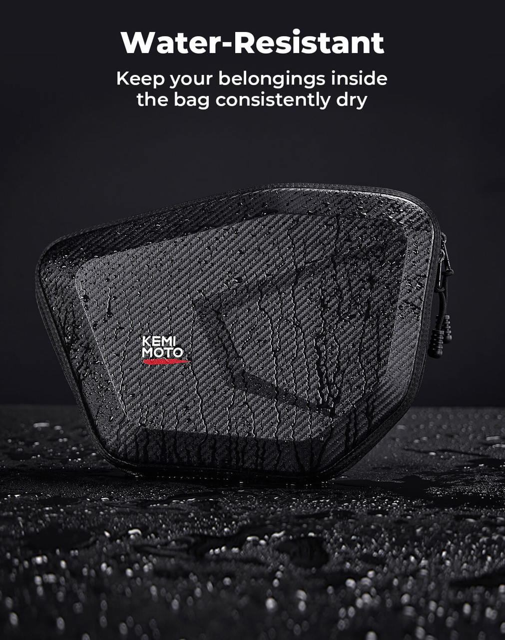 Can-Am Maverick R Upper Door Bags by Kemimoto B0113-17535-BK