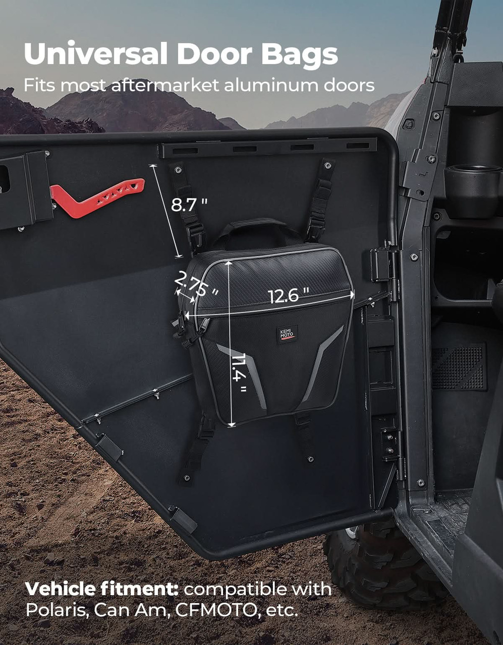 Can-Am Maverick/Defender Door Storage Bags by Kemimoto - B0113