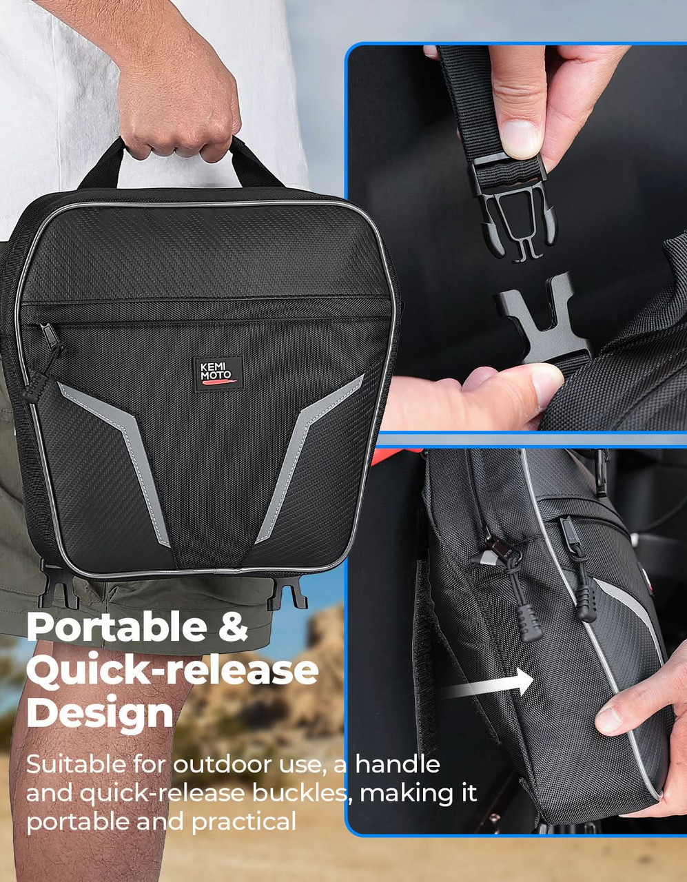 Can-Am Maverick/Defender Door Storage Bags by Kemimoto - B0113