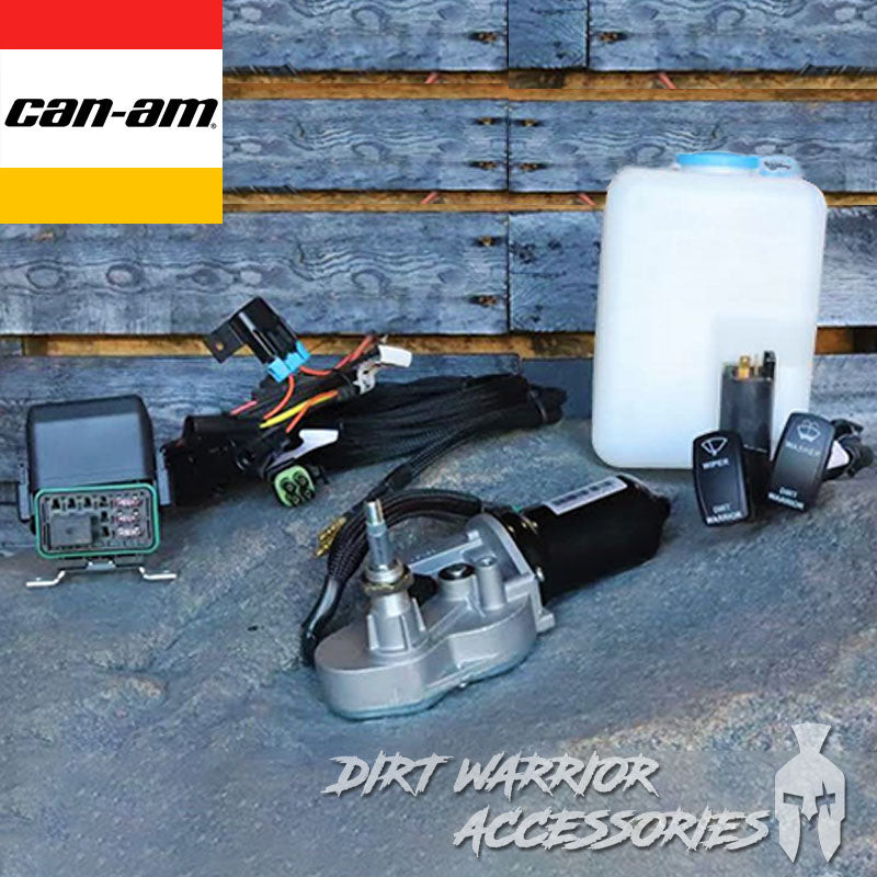 Can-Am Maverick X3 Electric Windshield Wiper Kit by Dirt Warrior