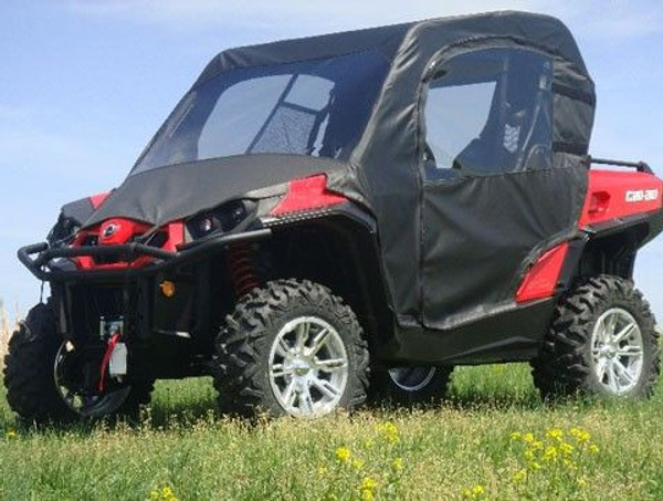 Can-Am Commander Black Full Cab Enclosure with Vinyl Windshield by GCL UTV