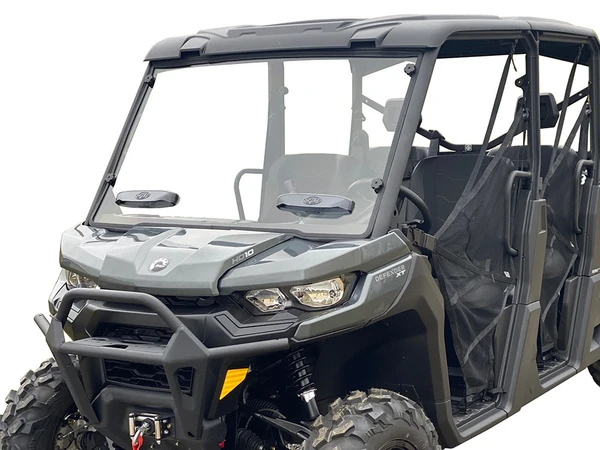Can-Am Defender (Scratch Resistant) Full Windshield with CF Vents By Spike Power Sports 78-2295