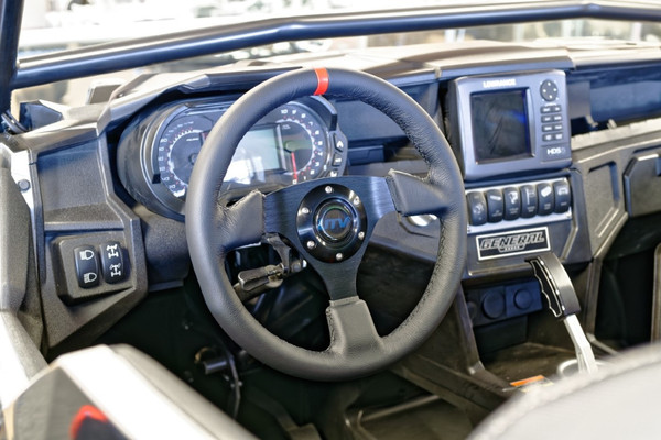 Can-Am Vinyl 6 Bolt Steering Wheel With Red Band by UTV Inc.