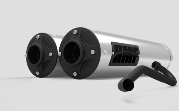 Can-Am Maverick Turbo Titan Dual Full Blackout Exhaust System by HMF Racing