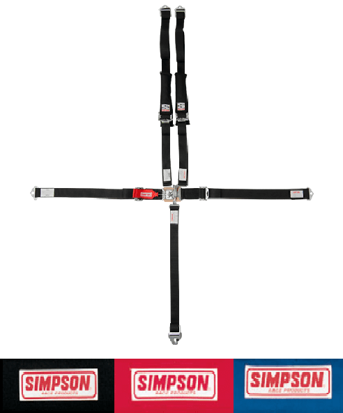 Can-Am Commander/Maverick Clip In 2 Inch, 5 Point SFI Approved Off Road Racing Harness by Simpson Seats