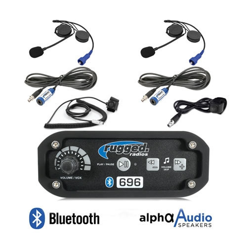 Can-Am 2-Place Intercom System with Alpha Audio Helmet Kits by Rugged Radios