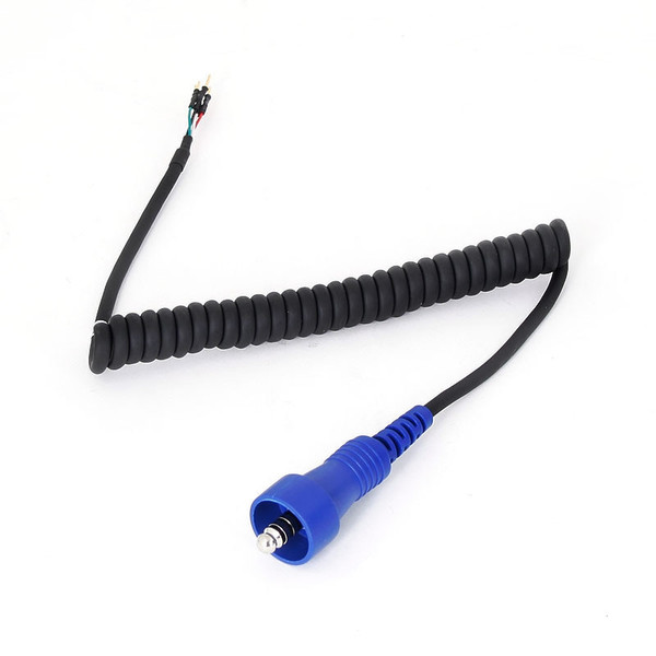 Can-Am Helmet Kit Part Coil Cord with Blue Offroad Plug by Rugged Radios