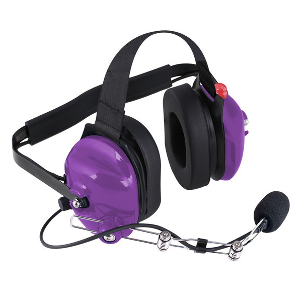 Can-Am H42 Purple 2-Way Radio Headset w/ PTT By Rugged Radios