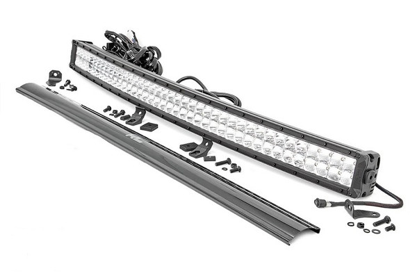 Can Am 40-Inch Curved Cree Led Light Bar - (Dual Row | Chrome Series W/ Cool White Drl) by Rough Country