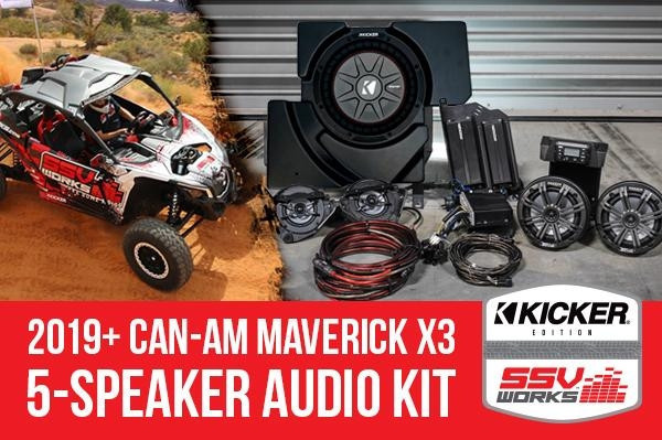 Can-Am X3 Complete Kicker 5 Speaker Plug & Play System by SSV Works