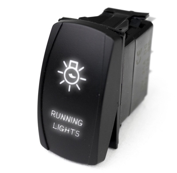 Can Am LED Rocker Switch w/ White LED Radiance Running Lights by Race Sport Lighting