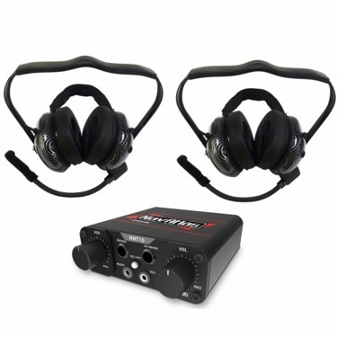 Can Am 2 Person Compact Intercom System Behind The Head Headsets by NavAtlas 