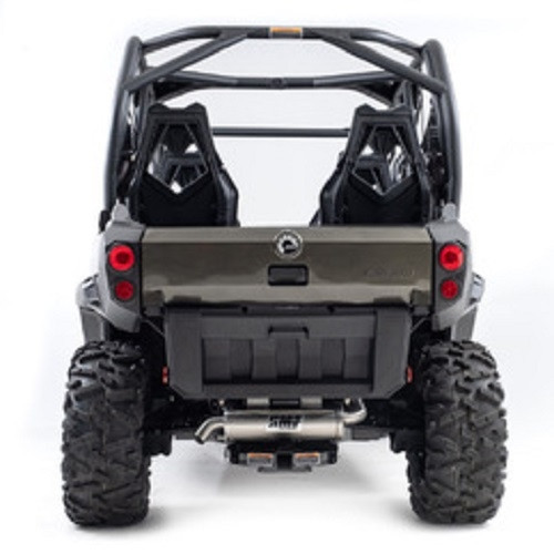 Can-Am Commander 1000 Dual 3/4 System-Round-Outer-Pink-Euro-Black by HMF Racing