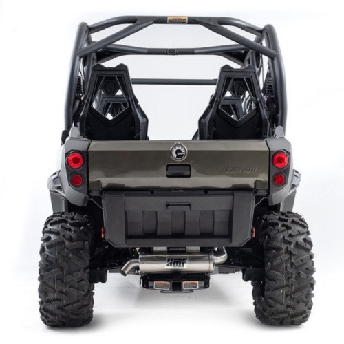 Can-Am Commander 1000 Dual 3/4 System-Round-Outer-Pink-Turn-Down-Brushed by HMF Racing